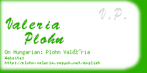 valeria plohn business card